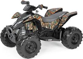 "Peg Perego Polaris Outlaw 330W Camo Ride On Electric Quad Bike for Children Aged 3+ Electric Vehicle with 12V Battery, Multifunction Dashboard, Music, Light and Sound