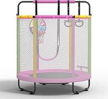 CZCPAPY Vaikiškas batutas, lauko batutas vaikams, tinkamas naudoti patalpose ir lauke, su apsauginiu tinklu, sūpynės, 1,45 x 1,7 m, svoris 50 kg