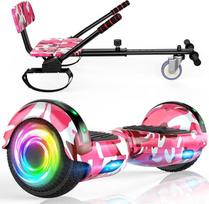 Hoverboardai vaikams, 6,5 colio savarankiškai balansuojanti Hoverboard su Go-kart ir LED žibintais, "Bluetooth" garsiakalbis, dovana vaikams
