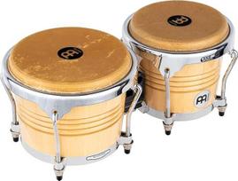 Meinl Percussion Bongos Marathon Exclusive - 2 hand drums with 6.75 and 8 inch - incl. tuning key - Siam oak, natural (FWB200NT)