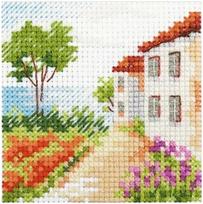 Siuvinėjimo kryželiu rinkinys „Kelias į jūrą“, 7×7 cm, mini