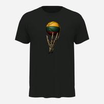 Marškinėliai Skeletinė ranka, oversized