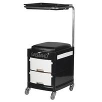 Pedikiūro vežimėlis - kėdutė HELPER PEDICURE STOOL BLACK/WHITE