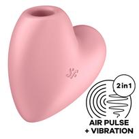 SATISFYER AIR PULSE – satisfyer - cutie heart orgazmo stimuliatorius ir vibratorius rožinis