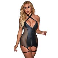 SUBBLIME - odinė juoda sexy suknelė S/M