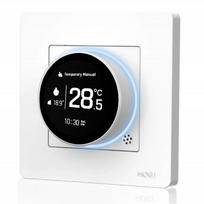 Išmanus, sieninis termostatas dujų/vandens katilui valdyti, su ratuku, baltas, ZigBee, TUYA