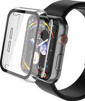 LCD apsauginis stikliukas / dėklas 360 degree cover Apple Watch 45mm skaidrus