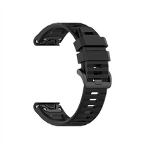 Išmaniųjų laikrodžių apyrankė Fixed  Silicone Strap for Garmin QuickFit 26mm  Black