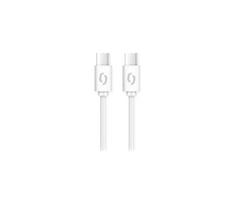 Aligator DATKP49 - USB kabelis USB-C / USB-C, 65 W Power Delivery (PD), 1,5 m, baltas