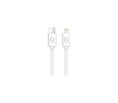 Aligator DATKP51 - USB kabelis USB-C / Lightning, 30 W Power Delivery, 1,5 m, baltas