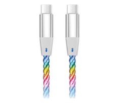 Aligator DATKP62 – USB-C į USB-C laidas su LED apšvietimu, 65 W PD, 1,2 m