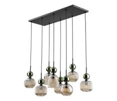 Kabinama liustra SOPHIA 8xE14/10W/230V juoda/žalia/dūminė smėlio spalva