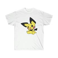 Pichu PKM Vaikų marškinėliai elektrinio tipo mielas animacinis filmukas vaikams dovana kolekcija marškinėliai juokingas švytintis Pika anime manga marškinėliai Klasikinis marškinėlis L
