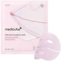 MEDICUBE PDRN Rožinė kolageno gelio kaukė 4 vnt. - Drėkinanti ir stangrinanti korėjietiška odos priežiūra 4 sheets