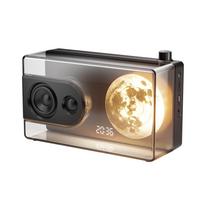 Glow-Moon Bluetooth Speaker – Night Light, Alarm Clock, White Noise & Wireless Speaker in Stylish Acrylic Design juoda