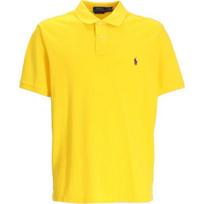 Polo Ralph Lauren Logotipo Spaudinys Tiesaus Kirpimo Trumpomis Rankovėmis Polo Marškinėliai Vyriški viršutiniai drabužiai Geltonas 710680784-395 M