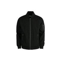 Calvin Klein Solid Color Side Pocket Zipper Closure Long Sleeve Jacket Men jackets Black CM107904-BLACK S