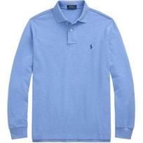 Polo Ralph Lauren Custom Slim Fit tinklelio ilgomis rankovėmis polo marškinėliai vyrams viršutiniai drabužiai Karališkai mėlyna 710680790-143 XL