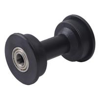 Plastikinis irklavimo treniruoklio sėdynės ratukas sporto įrangos keitimui black