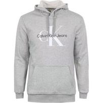 Calvin Klein Minimalist Comfortable Versatile Hooded Drawstring Long Sleeve Sweatshirt Men sweatshirt Gray 40GC201-082 L