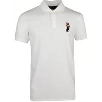 Polo Ralph Lauren Bear Embroidered Straight Cut Short Sleeve Polo Shirt Men tops White 781862841-001 S