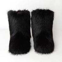 Winter Shoe Women's Winter Fluffy Faux Fur Boots Woman Plush Warm Snow Boots Footwear Girls' Furry Fur Bottes Fashion 44