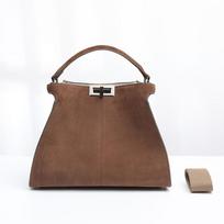 Odinė Kitten rankinė Suede odinė komuterinė rankinė Moteriška peties rankinė Tote krepšys Didelės talpos Suede Suede oda 34x13x25cm with shoulder strap šviesios kavos spalvos