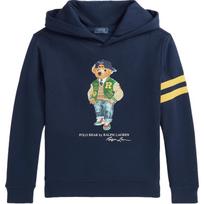 Polo Ralph Lauren Hoodie Kids Letter Animal Print Hooded Pullover Long Sleeve Kids hoodies Navy-Blue 323960441-001 XL