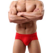 Seksualūs vyriški apatiniai kelnaitės Vyriškos kelnaitės Modalinis medvilninis vyriškas triusikėlis Gėjų slipai Homme L-3Xl XL raudona