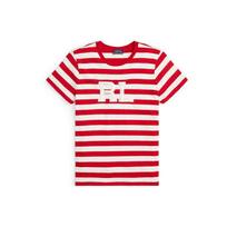 Polo Ralph Lauren Ss22 Logo Stripe Crew Neck Cotton Short Sleeve T-Shirt Women T-Shirt Red WMPOKNINCU20422-600 XS