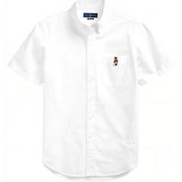 Polo Ralph Lauren Vienos spalvos išsiuvinėtas logotipas Polo apykaklė Laisvos rankovės marškiniai Vyriški marškiniai Balti MNPOWOV1N820185-999 XS