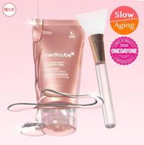 MEDICUBE Kolageno naktinė įvyniojimo kaukė 75ml (+ Šepetys) - Naktinis odos stangrinimas ir drėkinimas 75ml (+Brush Included)