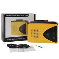 Nešiojamas kasetinis grotuvas - Įrašo į kasetę, AM/FM radijas, Stereo, su mikrofonu, garsiakalbiu ir 3,5 mm lizdu