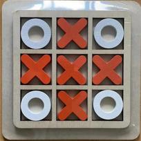Xo Tic Tac Toe Wooden Board Game Table Toy Parent-child Interactive Fun Game Children Puzzle Toys For Birthday Party