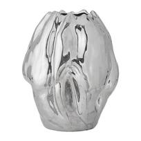 Sidabrinės spalvos iš akmens masės vaza (aukštis 29 cm) Bobby – Bloomingville