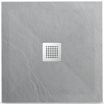 Kompozitinis dušo padėklas Balneo Stone Tray, akmens masės, pilkas, 80x80x2,5 cm