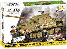 Statybų žaidimas - COBI - Panzer V Panther Ausf. G 'Pudel' - 1133 elementai - 2 figūrėlės - Rudas