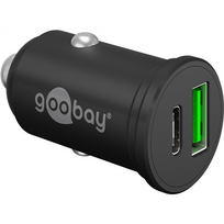 Goobay Dual-USB Car Fast Charger, USB-C PD (Power Delivery), 45 W | 61739
