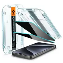 Apsauginis stiklas Spigen Glass tR EZ Fit HD Privacy 1 Pack - iPhone 15 Pro