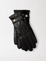 CALVIN KLEIN Vyriškos odinės pirštinės su vilna, LOGO STRAP SMOOTH LEATHER GLOVES