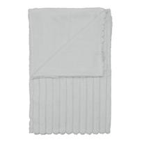 Baltos spalvos iš mikropliušo antklodė ir pledas 130x170 cm Cosy Ribbed – Catherine Lansfield