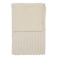 Kreminės spalvos iš mikropliušo antklodė ir pledas 130x170 cm Cosy Ribbed – Catherine Lansfield