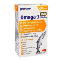 PARANE Omega-3 1800 mg+magnis+selenas+vitaminai kapsulės N60