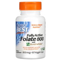 Doctor's Best Visiškai aktyvus folio rūgštis 800 mcg - 60 Veg kapsulių