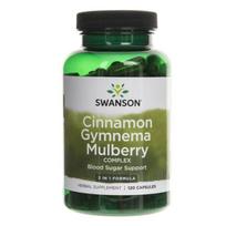 Swanson Cinamonas, Gymnema, Šilkmedžio kompleksas - 120 kapsulių