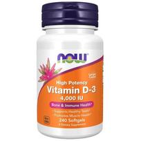 Now Foods Vitaminas D3 4000 TV – 240 minkštųjų kapsulių