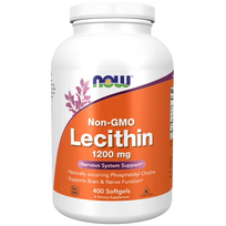 Now Foods Lecitinas be GMO 1200 mg - 400 minkštųjų gelių