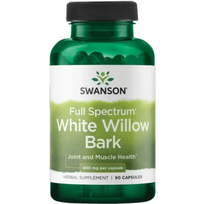 Swanson Baltojo gluosnio žievė 400 mg - 90 kapsulių