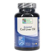 Green Pasture Fermented Cod Liver Oil, Orange - 120 kapsulių