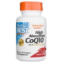 Doctor's Best High Absorption CoQ10 with BioPerine 100 mg - 120 minkštosios kapsulės